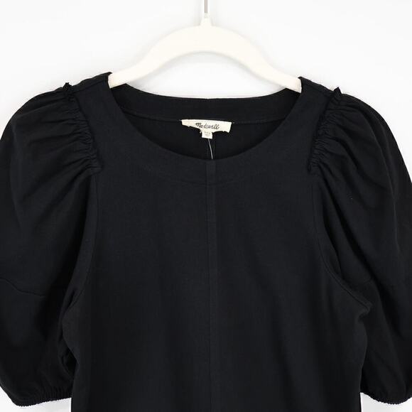 Madewell Puff Sleeve Tee Jet Black Size XXS NWT - Picture 3 of 7
